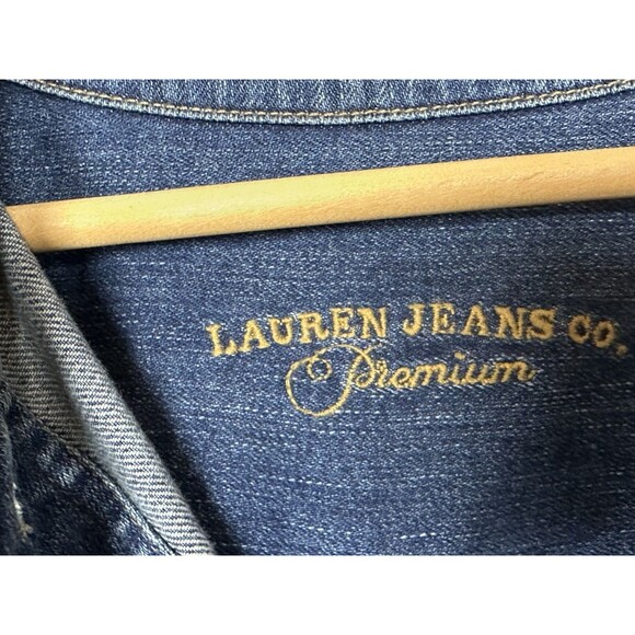 Lauren Jeans Co. Premium Denim Jacket Women’s Blue Jean Jacket Sz 2x - Picture 2 of 10
